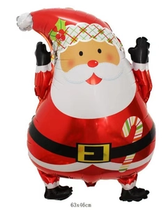 63x46cm Santa Claus foil balloon with candy cane detail for Christmas decoration