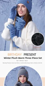Détail de l'ensemble d'hiver avec doublure polaire épaisse et gants à écran tactile