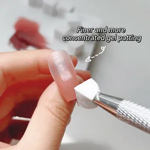 Strumento a spugna retrattile per nail art con impugnatura in metallo per manicure sfumata