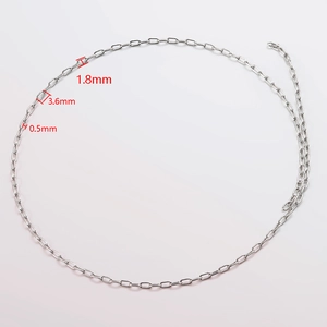 Detail von 1,8 mm Edelstahl-Büroklammer-Kettengliedern mit spezifischen Maßen