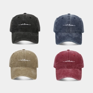 Washed Cotton Baseball Cap Retro Whatever Embroidery Distressed Soft Top Adjustable Sun Hat Men Women Vintage