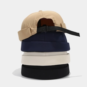 Quick-dry docker hats in four colors with ripstop texture and adjustable nylon straps