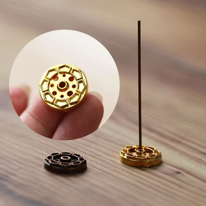 Supporto Bruciatore Incenso Loto Multi Foro Metallo Mini Bastoncino Incenso Stand Zen Decor