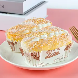 Realistic Artificial Sandwich Bread Model PU Foam Cream Dessert Photography Props Home Decoration Slow Rebound Toy