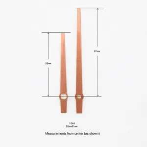 Aiguilles d'horloge à quartz or rose 1044 en aluminium, longueurs 58mm et 81mm pour DIY