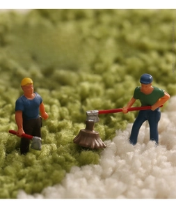 Macro view of dense green fiber bath mat showing thick anti-shedding pile texture