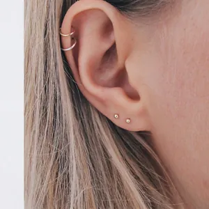 Minimalist Round Ball Stud Earrings Polished 316L Stainless Steel Geometric Fashion Accessory For Women