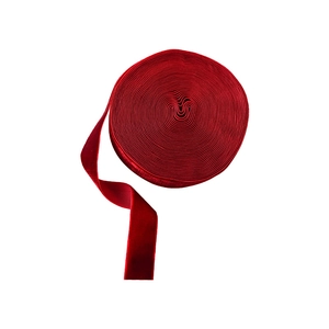 Deep red velvet ribbon roll for Christmas DIY bows and gift wrapping decoration