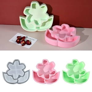 Molde De Silicona Bandeja Almacenamiento Hoja Flor Para Fundición Resina DIY Artesanía Loto Joyero Organizador Hogar