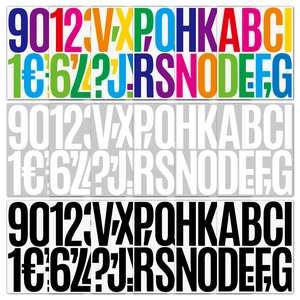 Large Bold Alphabet Number Stickers Vinyl Waterproof Self-Adhesive For Mailbox Car Wall Decoration