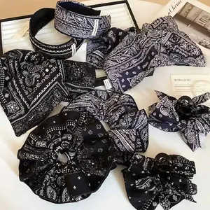Accessoires Cheveux Imprimé Paisley Serre-tête En Tissu Chouchou Pince à Cheveux Style Ethnique Vintage Femmes Filles Fait Main