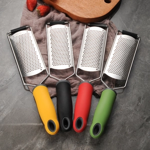 Stainless Steel Cheese Grater Zester Manual Food Shredder For Chocolate Lemon Garlic Kitchen Tool With Protective Cover