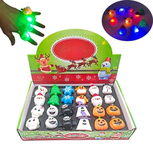 Bulk set of 24 LED flashing jelly rings for Christmas and Halloween party favors