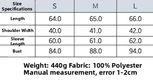 Detailed size guide table for slim fit luxury blazer showing measurements in S M L