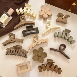 Große Geometrische Haarklammer Matt Acryl Hai Haarspange Mode Hinterkopf Haarnadel Accessoire Für Damen