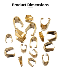 Détails d'attaches pour pendentifs en acier inoxydable doré 18K pour bijoux DIY