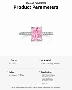 Detail of 2ct pink crushed ice cut zircon on a 925 sterling silver luxury heart ring
