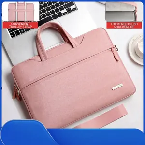Borsa Per Laptop Tessuto Oxford Impermeabile Fodera In Pile Antiurto Ventiquattrore Con Cinghia Per Trolley Per Viaggi D Affari