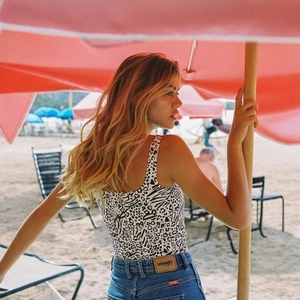 Dames Crop Top Met Dierenprint Sexy Mouwloos Vierkante Hals Veter Polyester Streetwear Tanktop Achter Rits