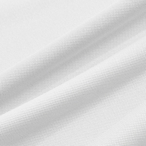 Macro detail of white quick-dry fabric showing breathable honeycomb mesh texture