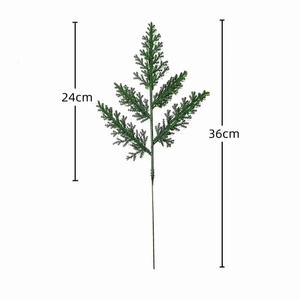 Artificial cypress pine branch for DIY Christmas tree decoration, 36cm total length