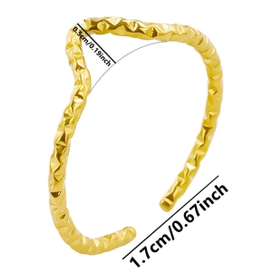 Detail view of golden textured ring showing 1.7cm diameter and 0.5cm band width