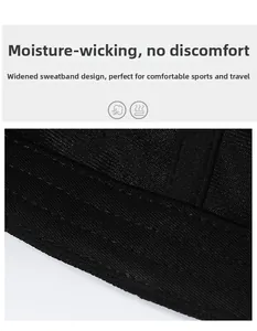 Detail of the widened moisture-wicking sweatband inside the vintage baseball cap
