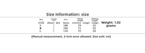 Size chart showing bust and length measurements for houndstooth crop jacket