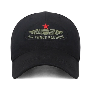 Men's camouflage baseball cap with Air Force wings embroidery and adjustable strap