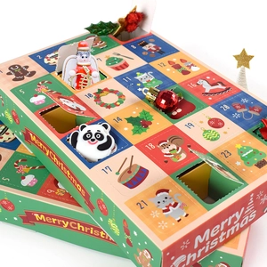 24-day Christmas advent calendar gift box set featuring festive countdown blind box slots