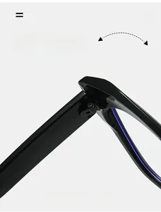 Detail view of the durable metal hinge construction on these black cat-eye glasses