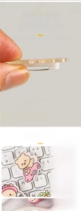 Detailed macro view of 4mm thick acrylic brooch with double-layer sandwich design