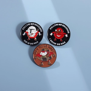 Cartoon Character Metal Enamel Brooch Personalized Design Meme Badge Pin For Clothes Bag Scarf Decoration Unisex Accessory