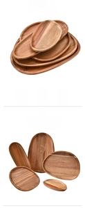 Macro detail of natural acacia wood tray showing rich texture and smooth grain finish