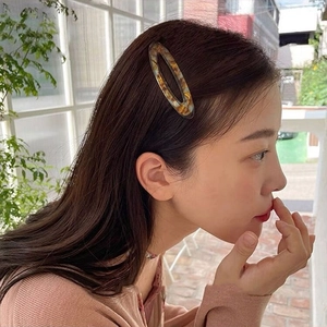 Pinces À Cheveux BB En Acétate Ovales Élégantes Motif Marbre Écaille De Tortue Barrettes Latérales Pour Femmes Filles