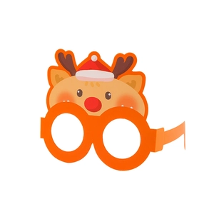 Montures de lunettes de fête renne de Noël orange et marron pour les célébrations
