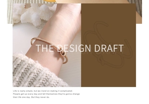Detail view of a rose gold knot bracelet with sleek minimalist design and polished finish