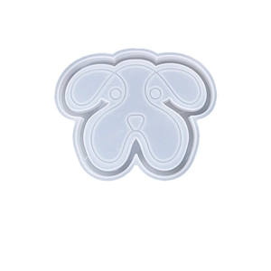 Dog-shaped blue silicone mold for DIY resin jewelry tray and soap making projects