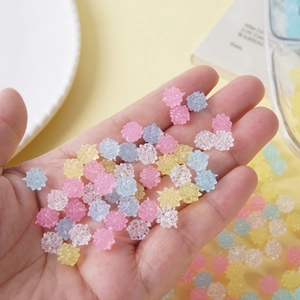 Mini cuentas de resina con forma de estrella colorida para manualidades DIY y accesorios