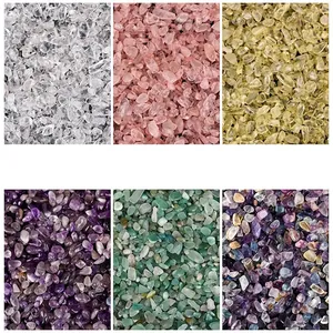 Natural Crushed Stones Crystal Gravel Irregular Polished Tumbled Gems For Home Decor Vase Filler Aromatherapy Healing DIY