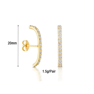 Makroaufnahme der 20mm hohen und 1,5g schweren goldenen Quastenkette-Ohrringe
