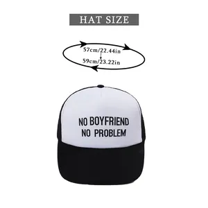 Size chart showing head circumference measurement 57-59cm for mesh trucker hat