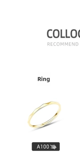 Detail shot of the geometric faceted surface and 18K gold plating on the slim ring