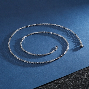 Sleek silver stainless steel cross chain necklace with secure lobster clasp for women