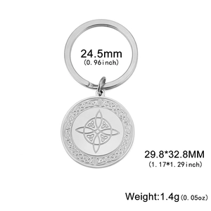 Detailed dimensions of the stainless steel Celtic knot pendant with weight specifications