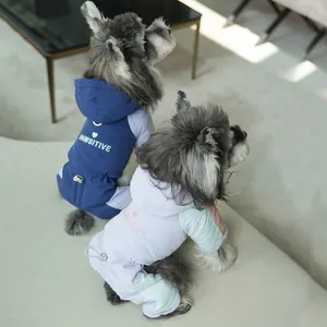 Tuta imbottita impermeabile per cani con stampa Pawsitive per calore invernale e vento