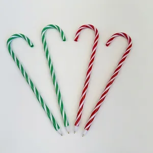 Candy cane Christmas ballpoint pens in red and green stripes for festive gifts