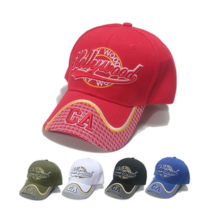 Hollywood CA Letter 3D Embroidery Baseball Cap Acrylic Adjustable Trucker Hat Hip Hop Streetwear Sun Visor Men Women