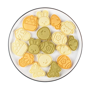 Easter 3D-Ausstechformen Set mit Kaninchen-, Ei- und Kükenmotiven zum Backen