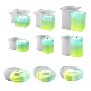 Stampo In Silicone Per Portacandele DIY Colata In Resina Epossidica Cera Gesso Forma Geometrica Decorazione Casa